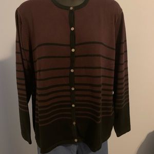 Purple and black stripe cardigan